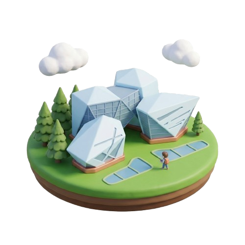 Office campus illustration